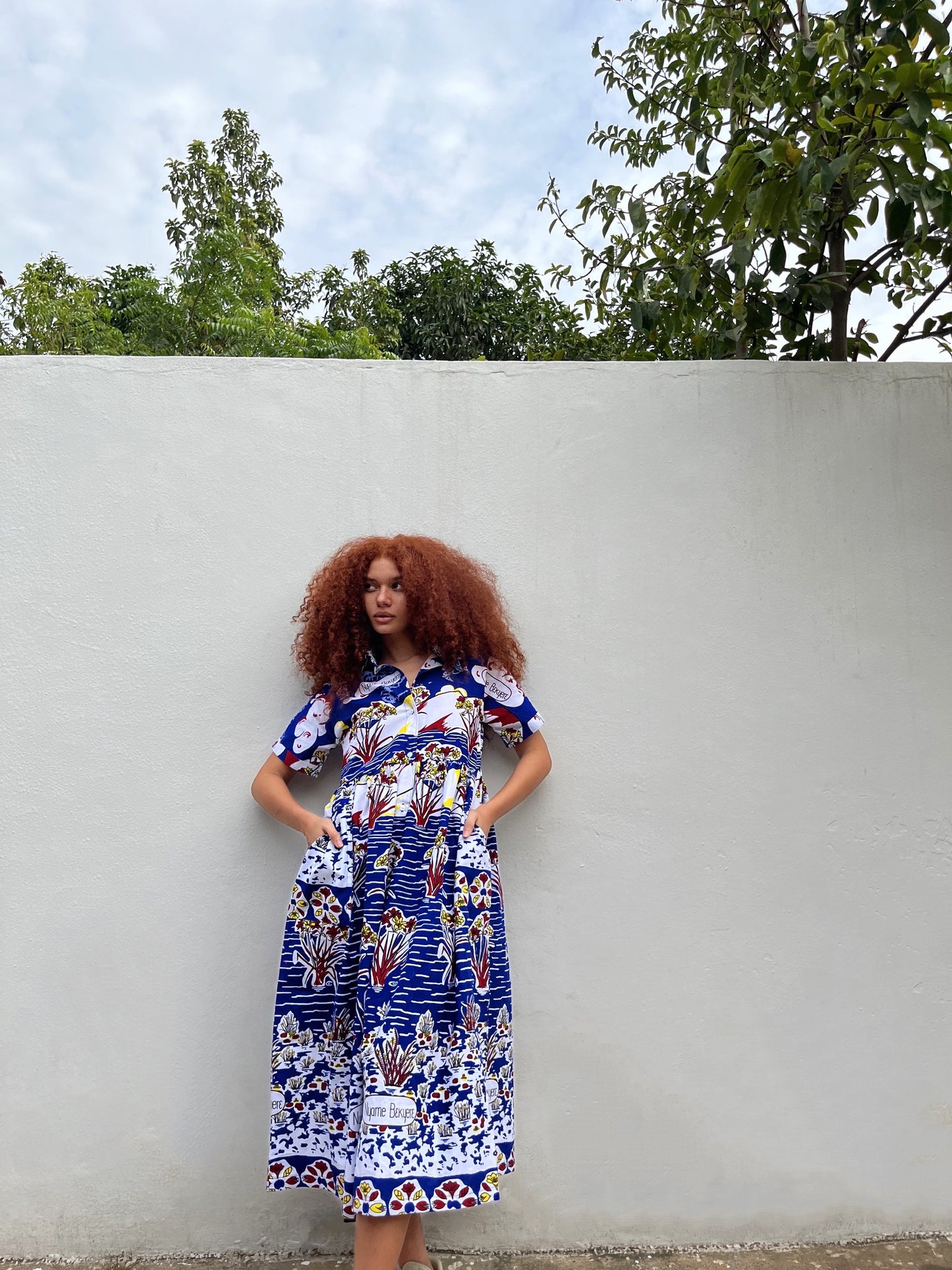 AKUA SHIRT DRESS| ISLAND BLUE-READY TO SHIP-SIZE XS