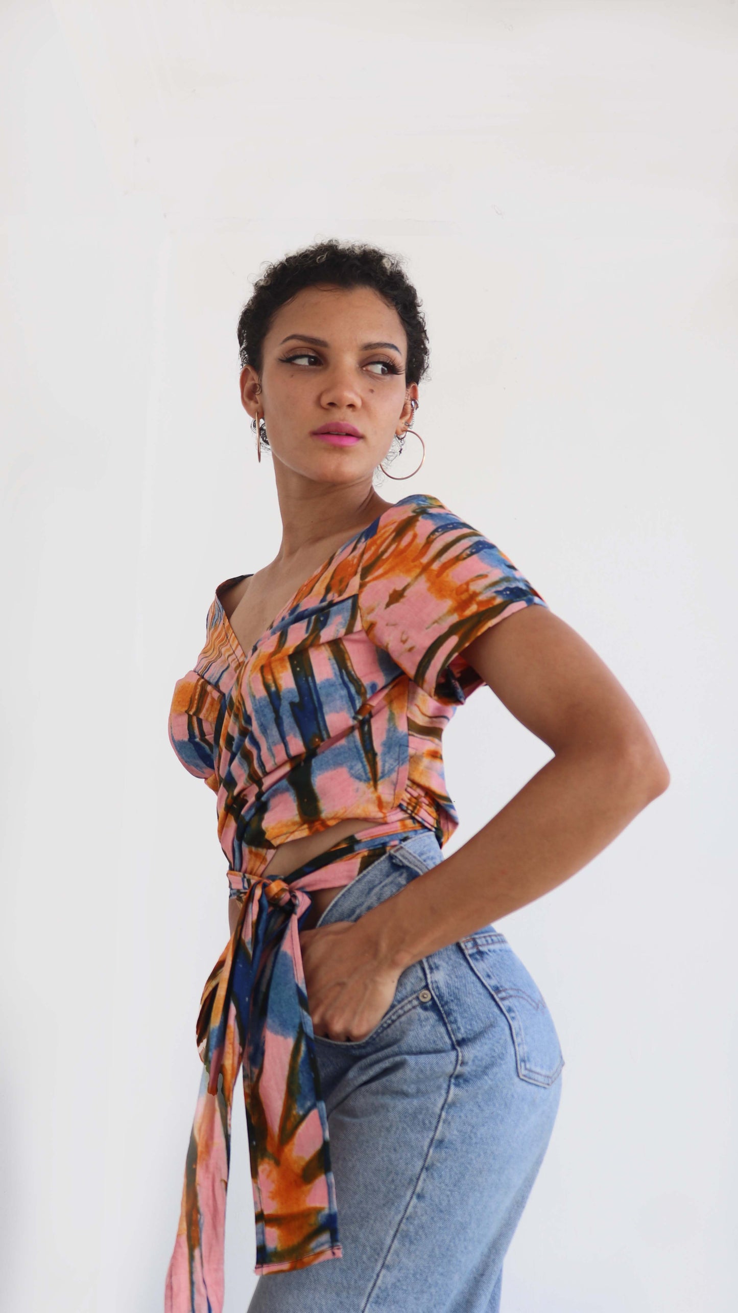 SAKUMONO WRAP TOP | PASTEL-READY TO SHIP-SIZE SMALL