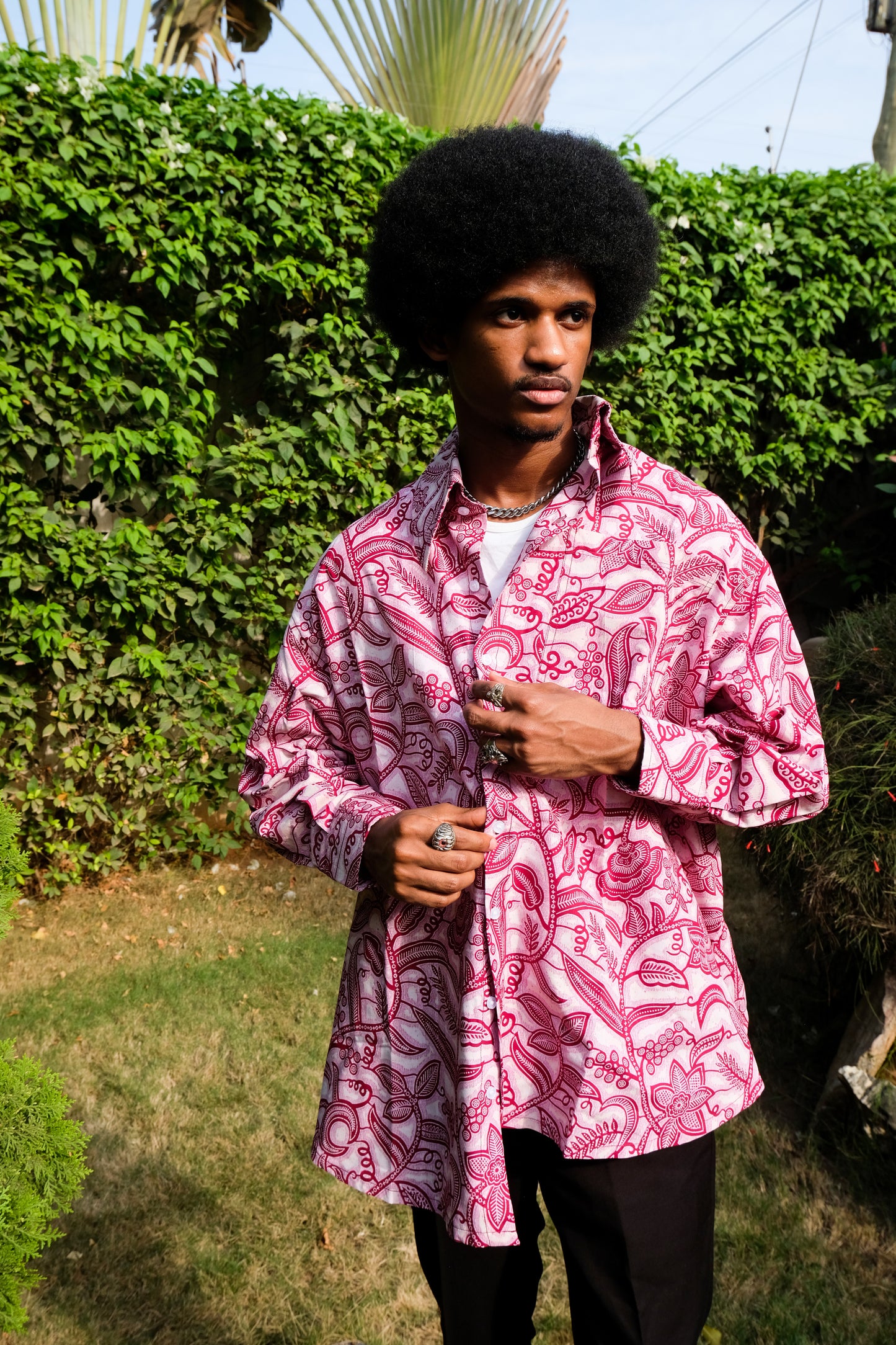 KOMI EASY UNISEX BUTTON-UP | LILAC VINE