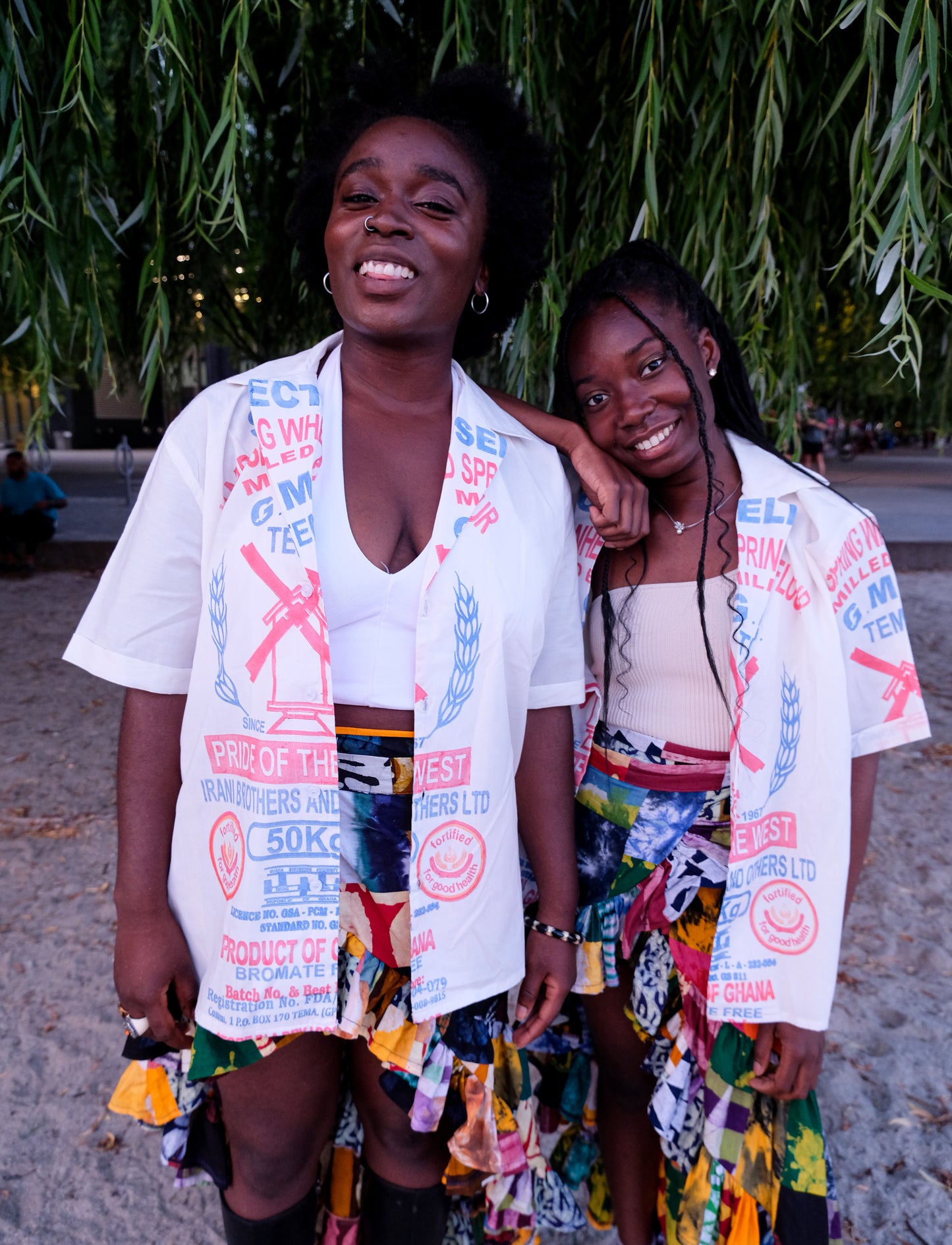 RECYCLED FLOUR SACK TEE | CAPE COAST UNISEX BOWLING SHIRT