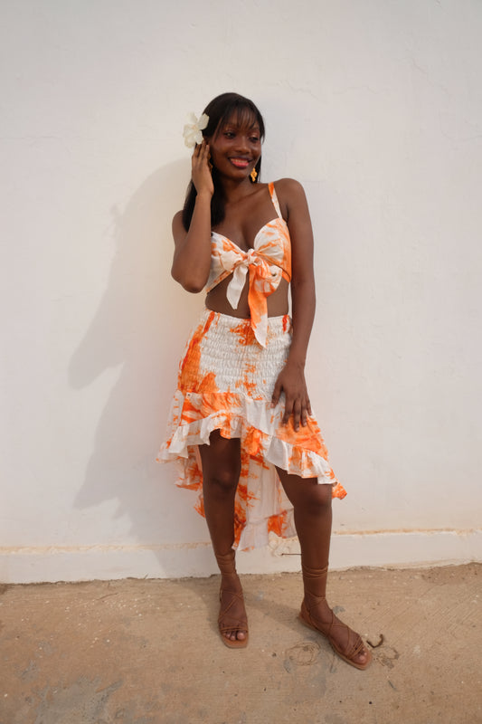 SANKOFA DRESS | CREAMSICLE