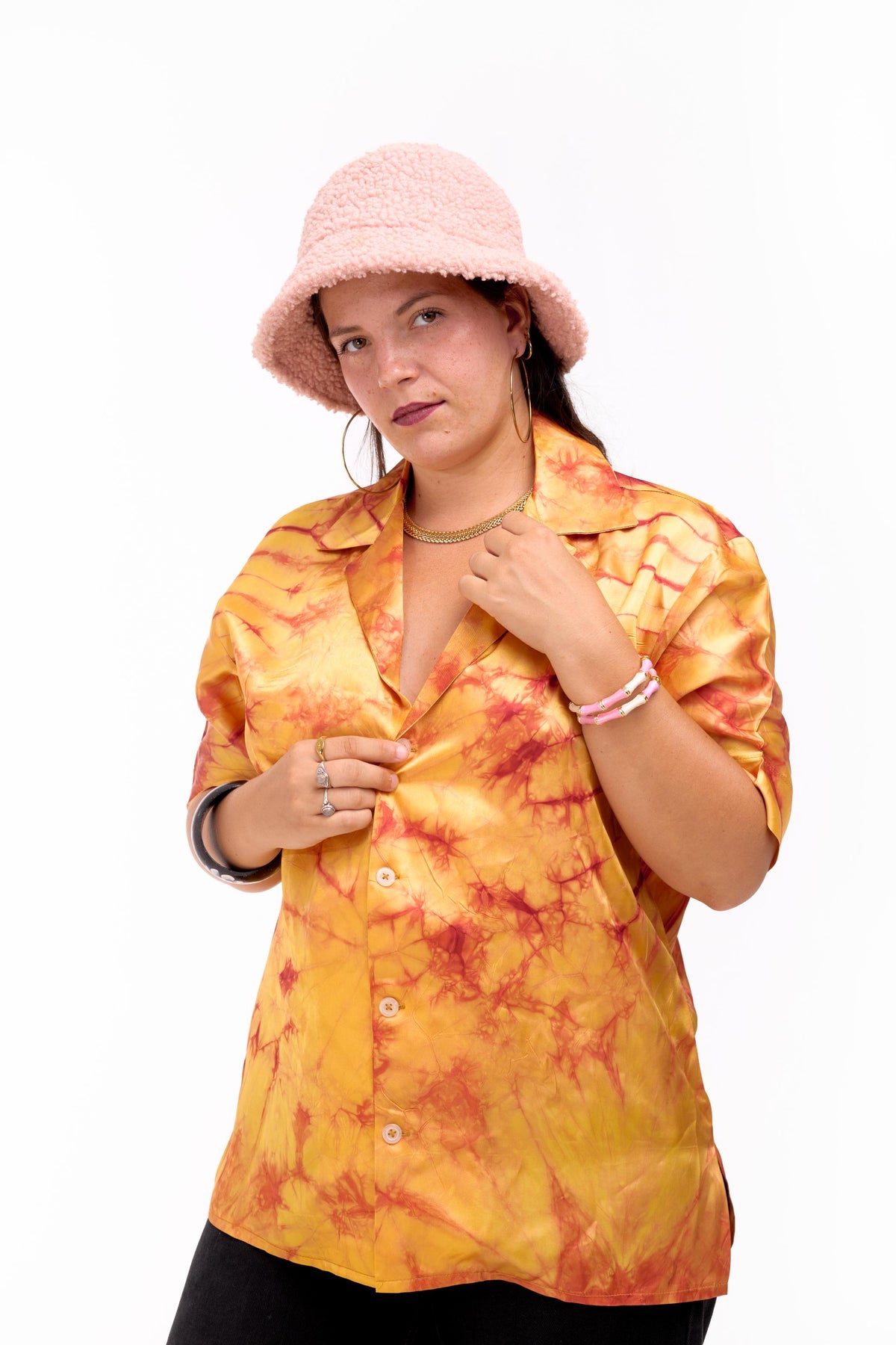 UNISEX CAPE COAST UNISEX BOWLING SHIRT | ADIRE SUN FLARE