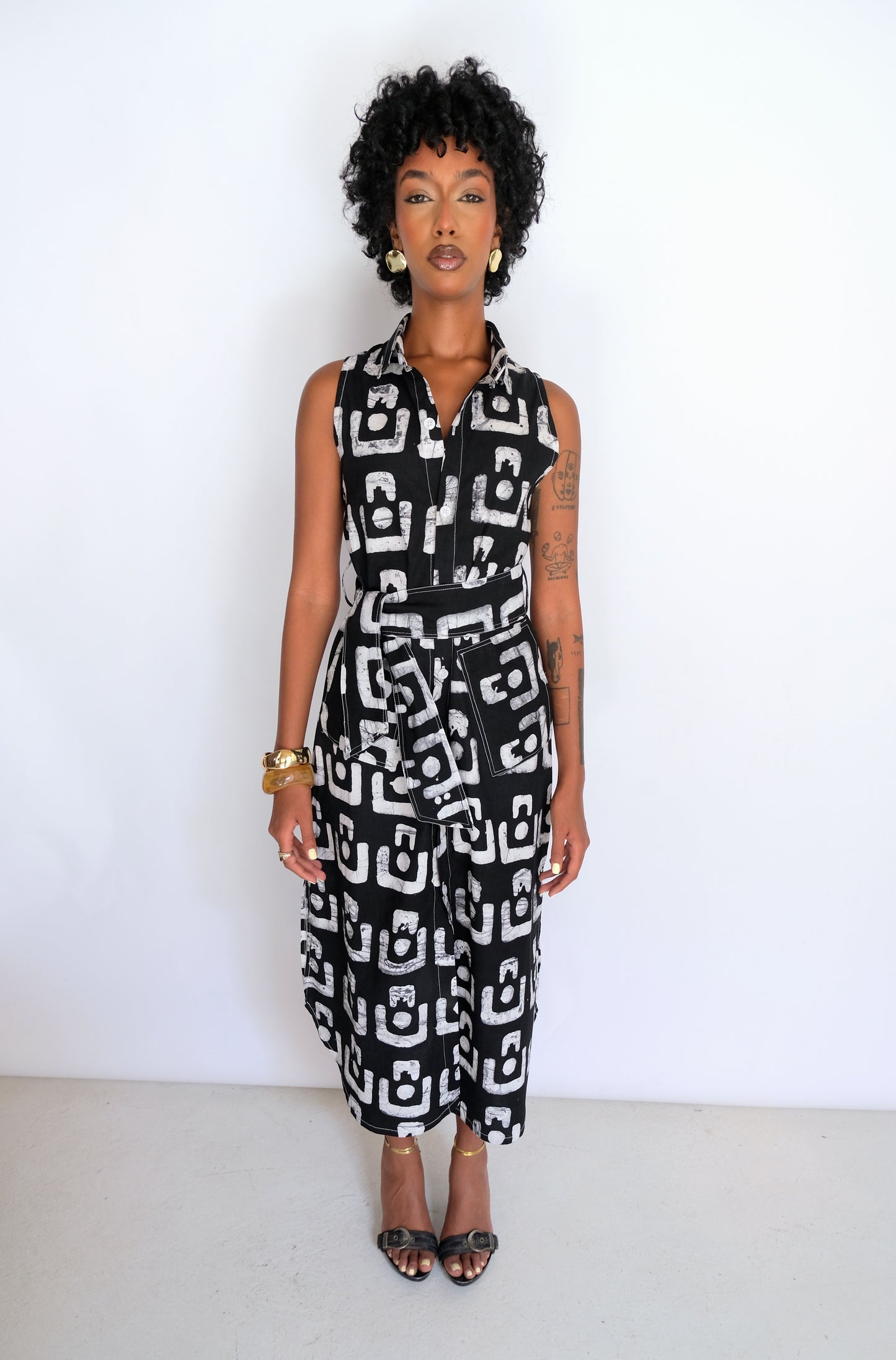 AMA VEST DRESS I GRAPHITE