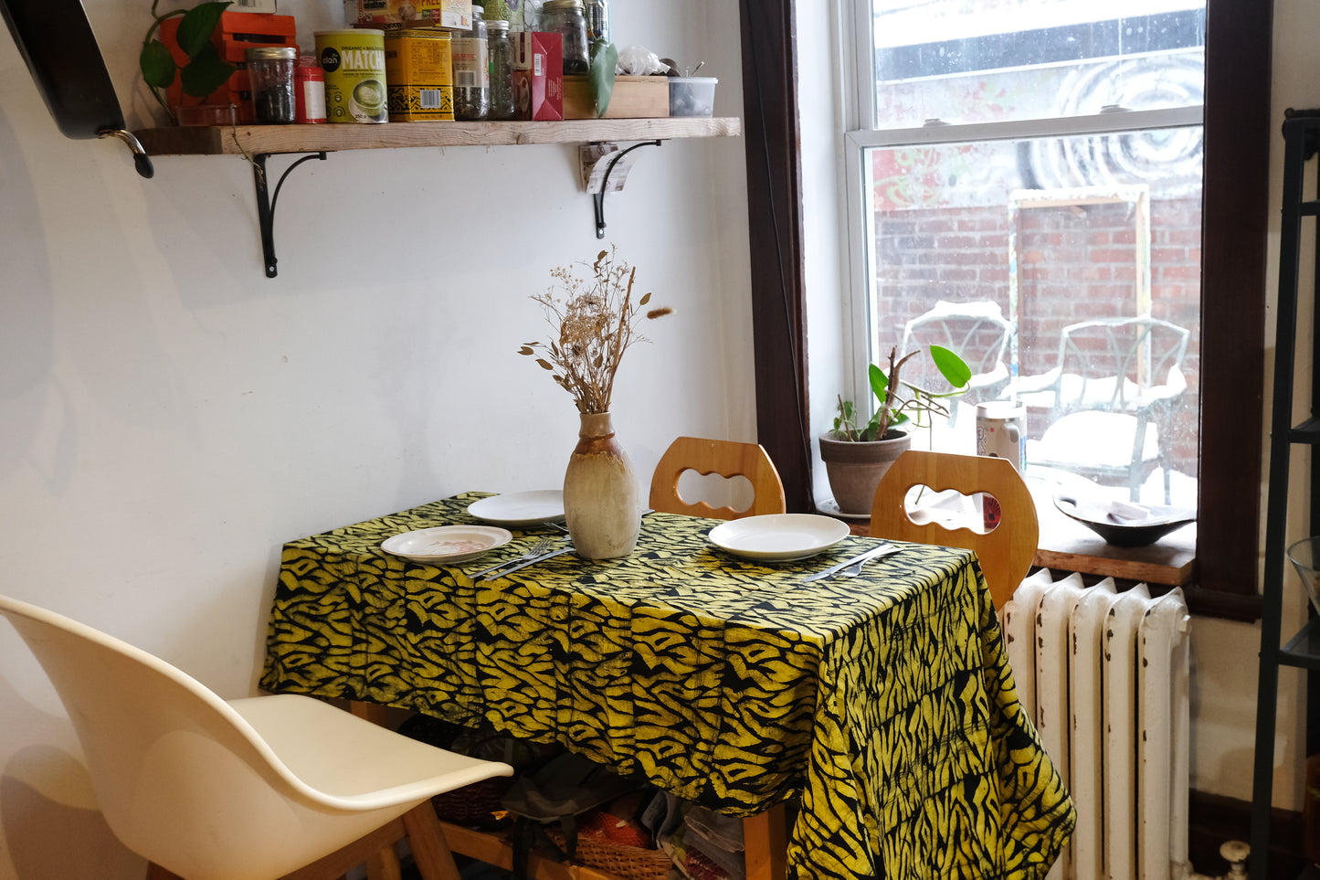 TABLECLOTH  | TIGER STRIPE | MUSTARD