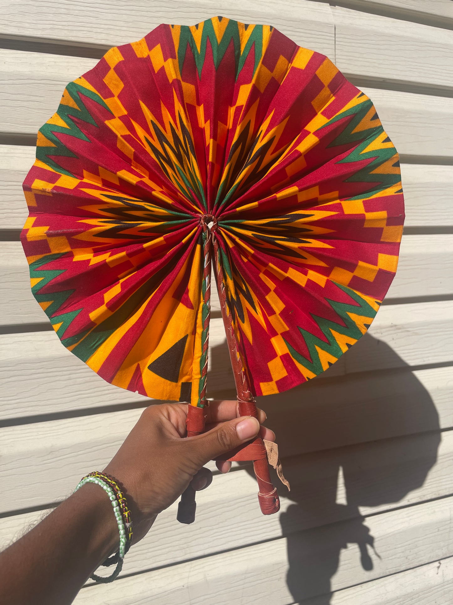 African Wax Print Fan