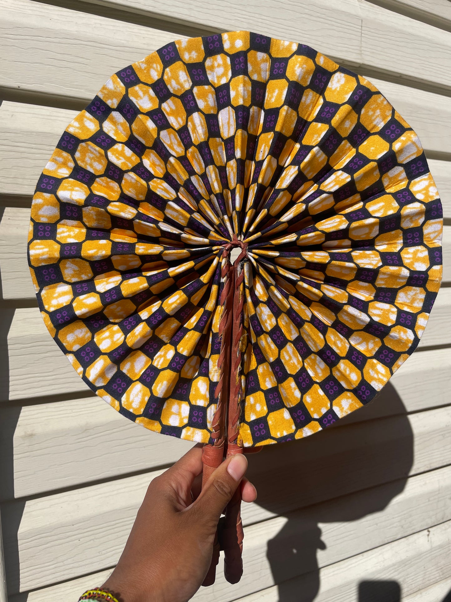 African Wax Print Fan