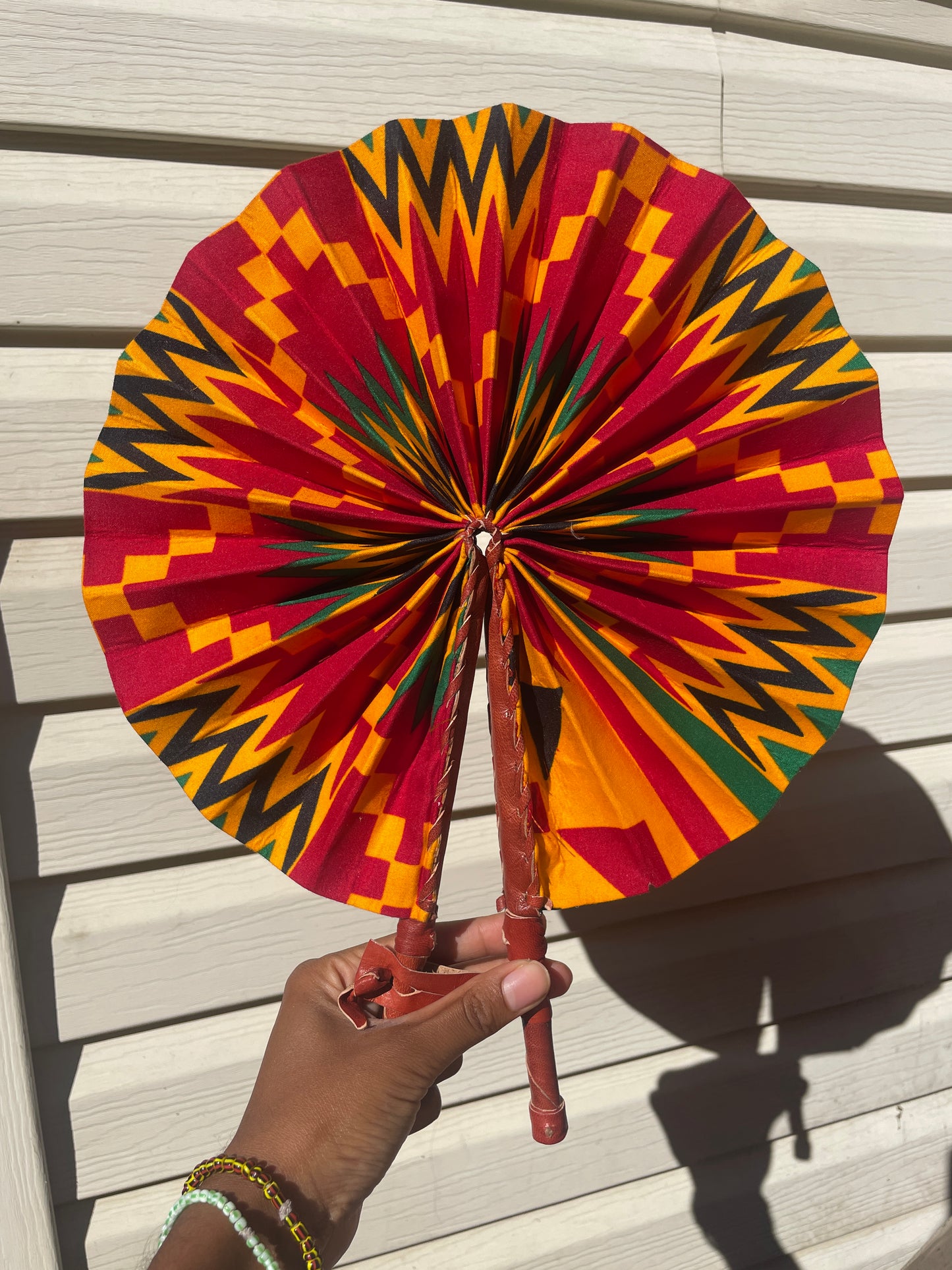 African Wax Print Fan