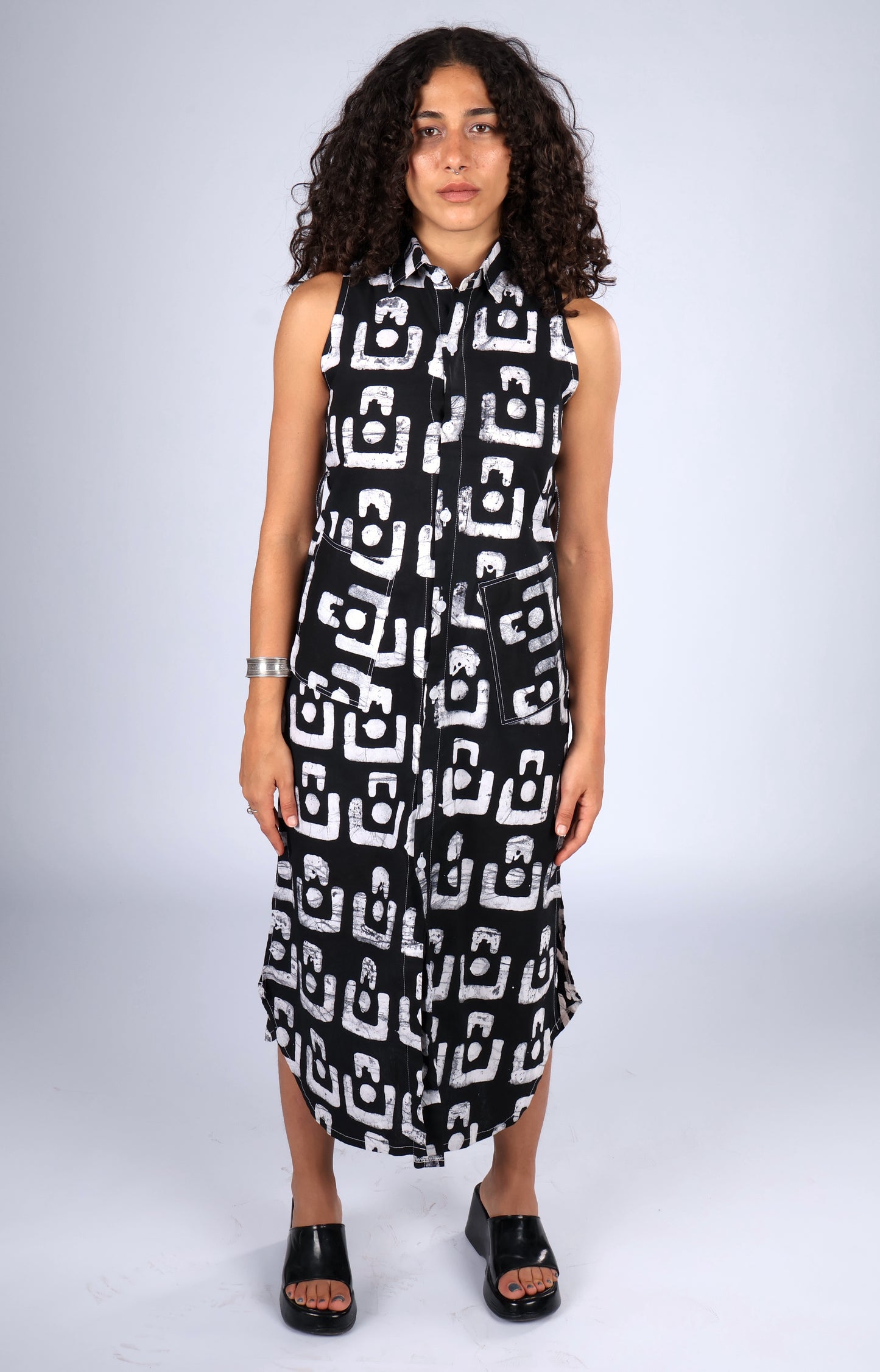 AMA VEST DRESS I GRAPHITE