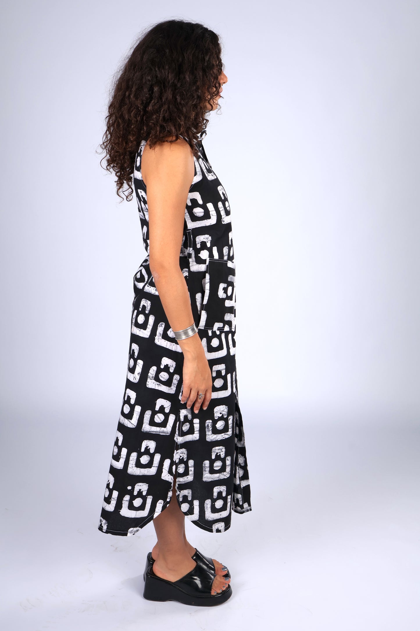 AMA VEST DRESS I GRAPHITE