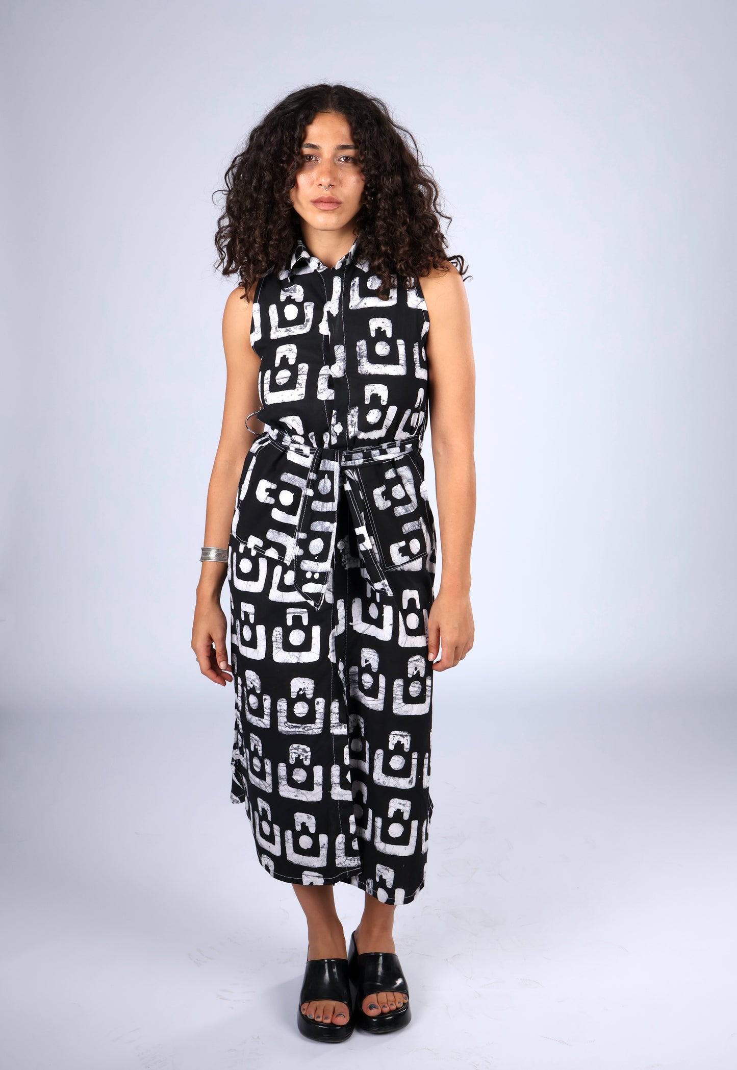 AMA VEST DRESS I GRAPHITE
