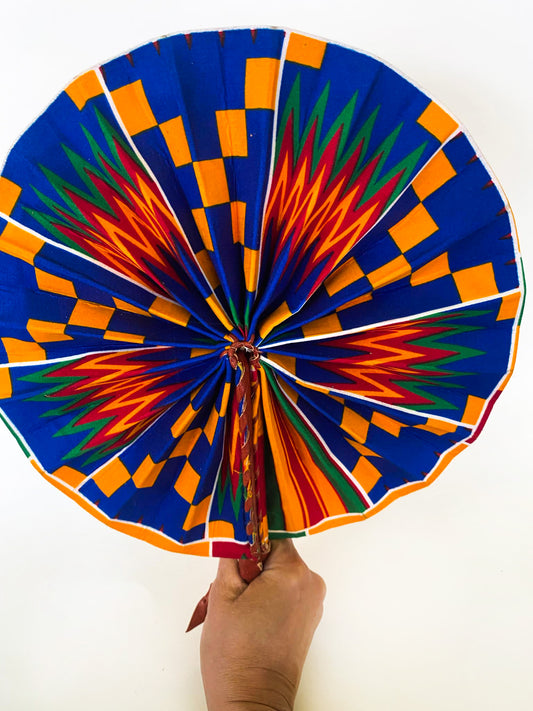 African Wax Print Fan