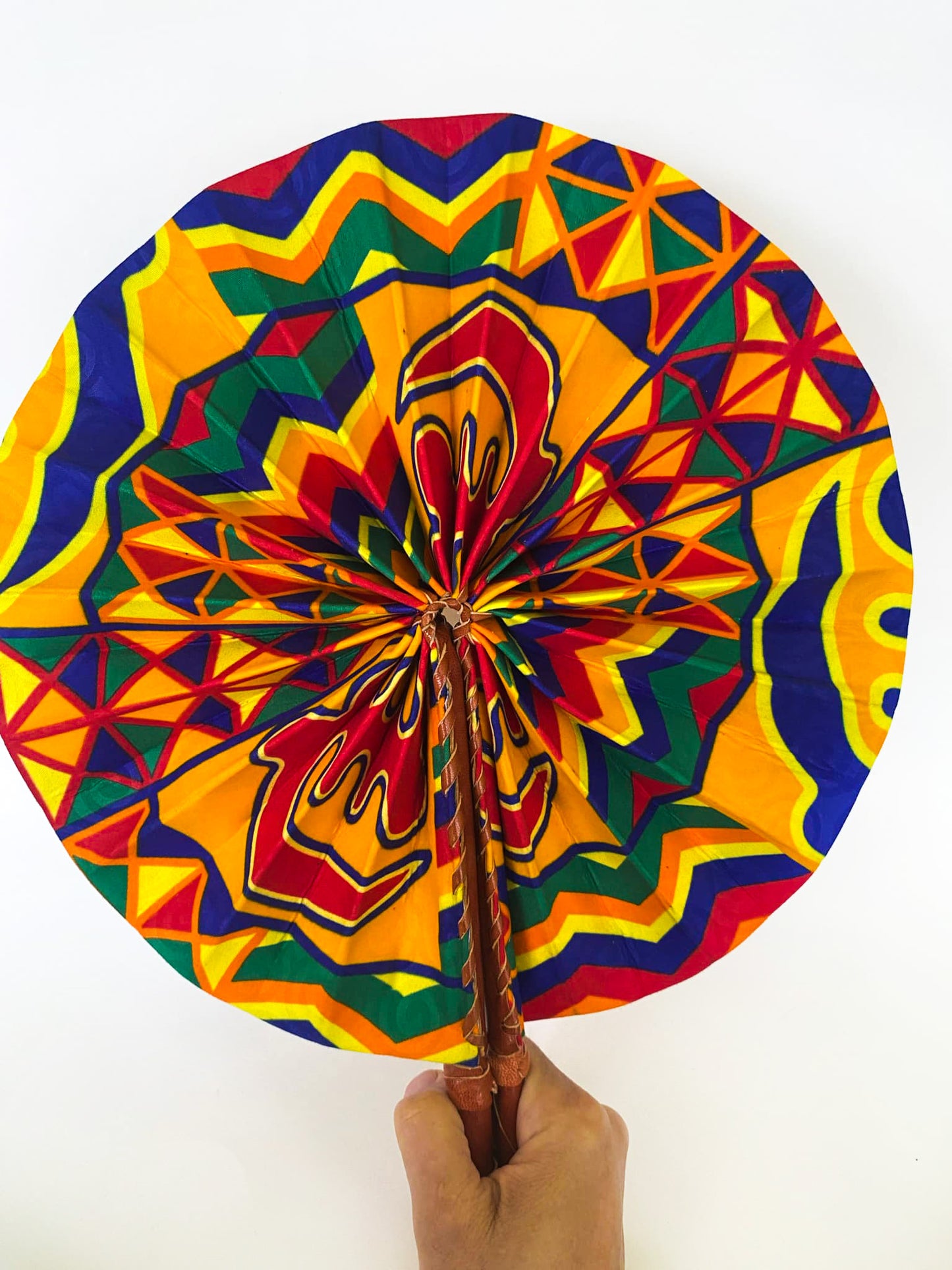 African Wax Print Fan