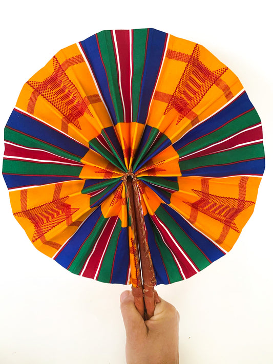 African Wax Print Fan