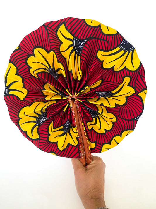 African Wax Print Fan