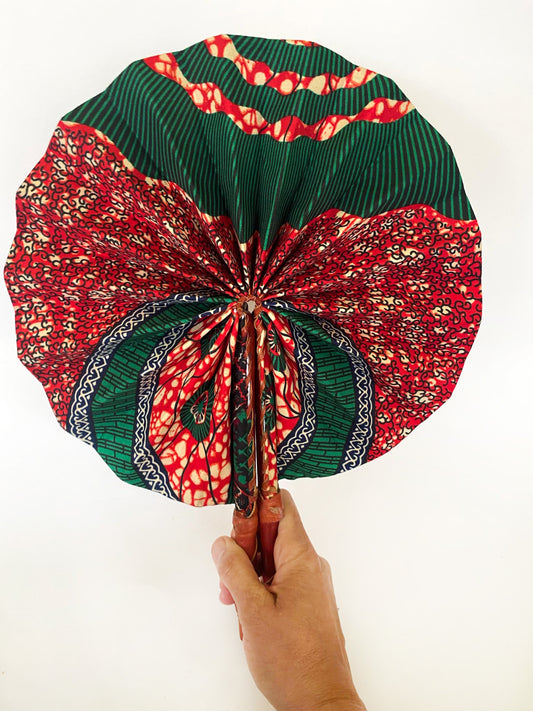 African Wax Print Fan