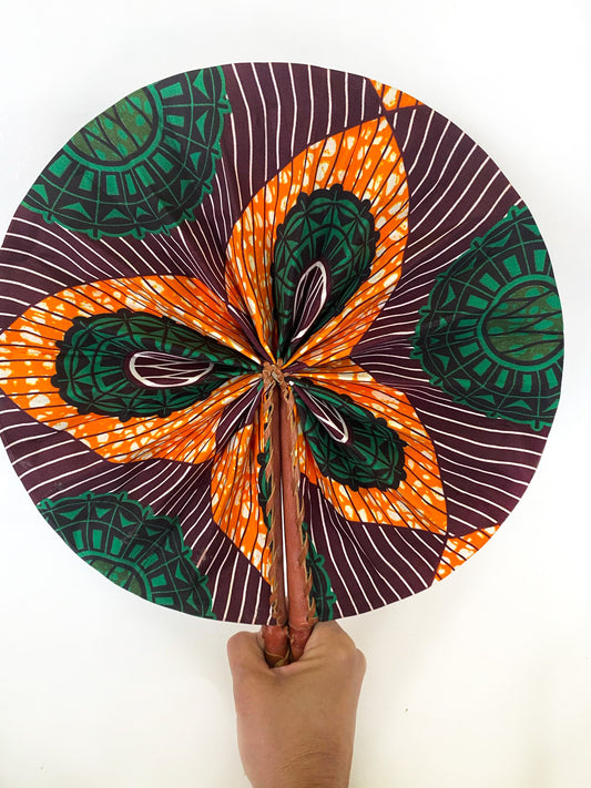 African Wax Print Fan