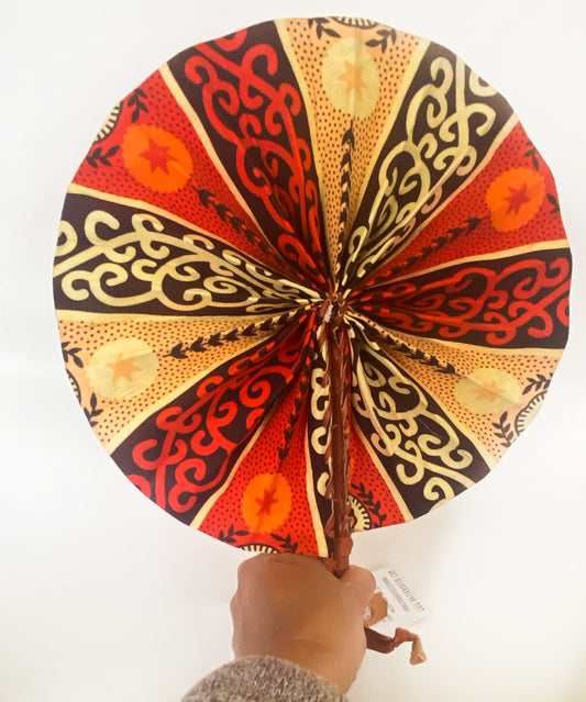 African Wax Print Fan