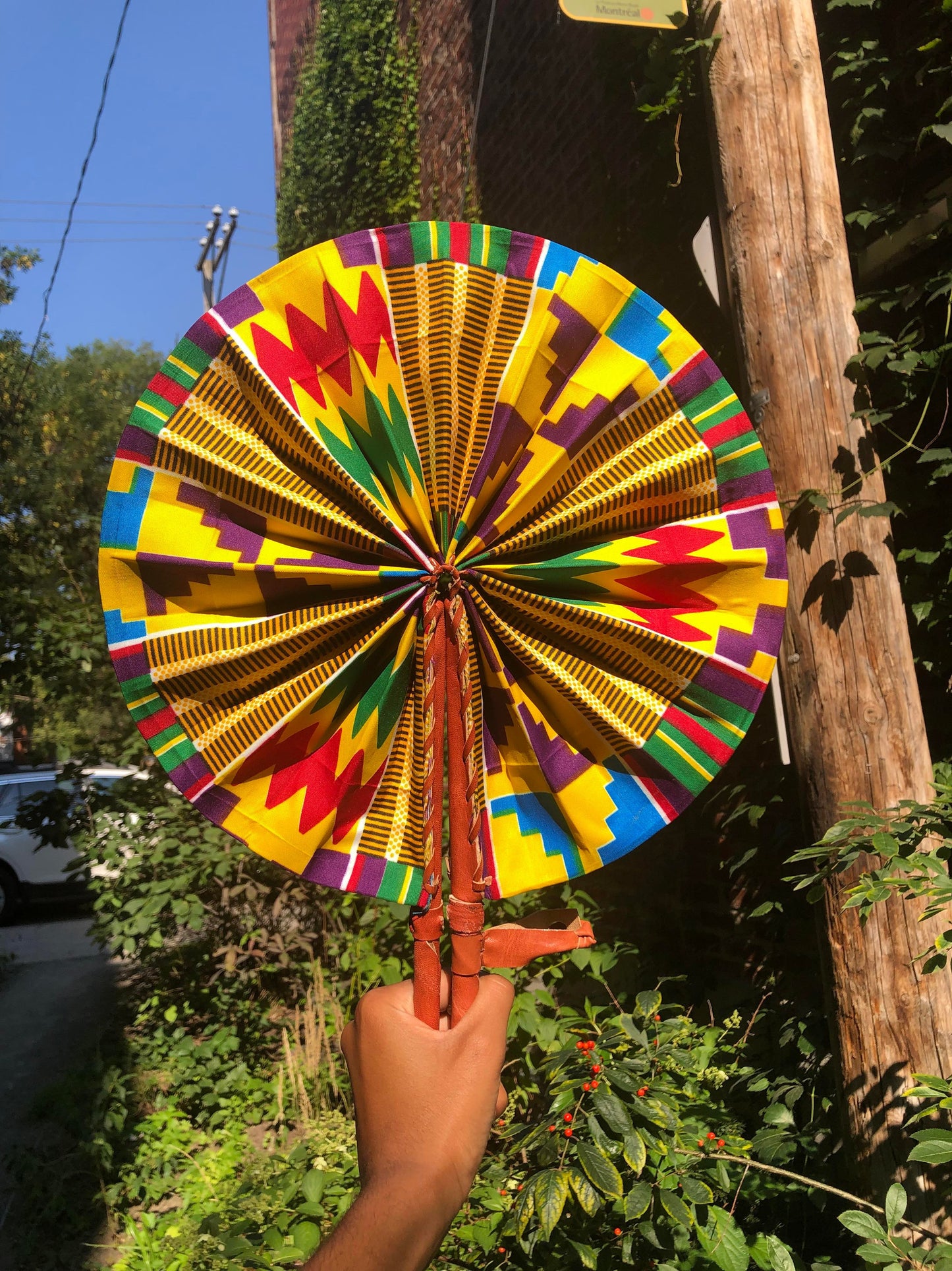 African Wax Print Fan