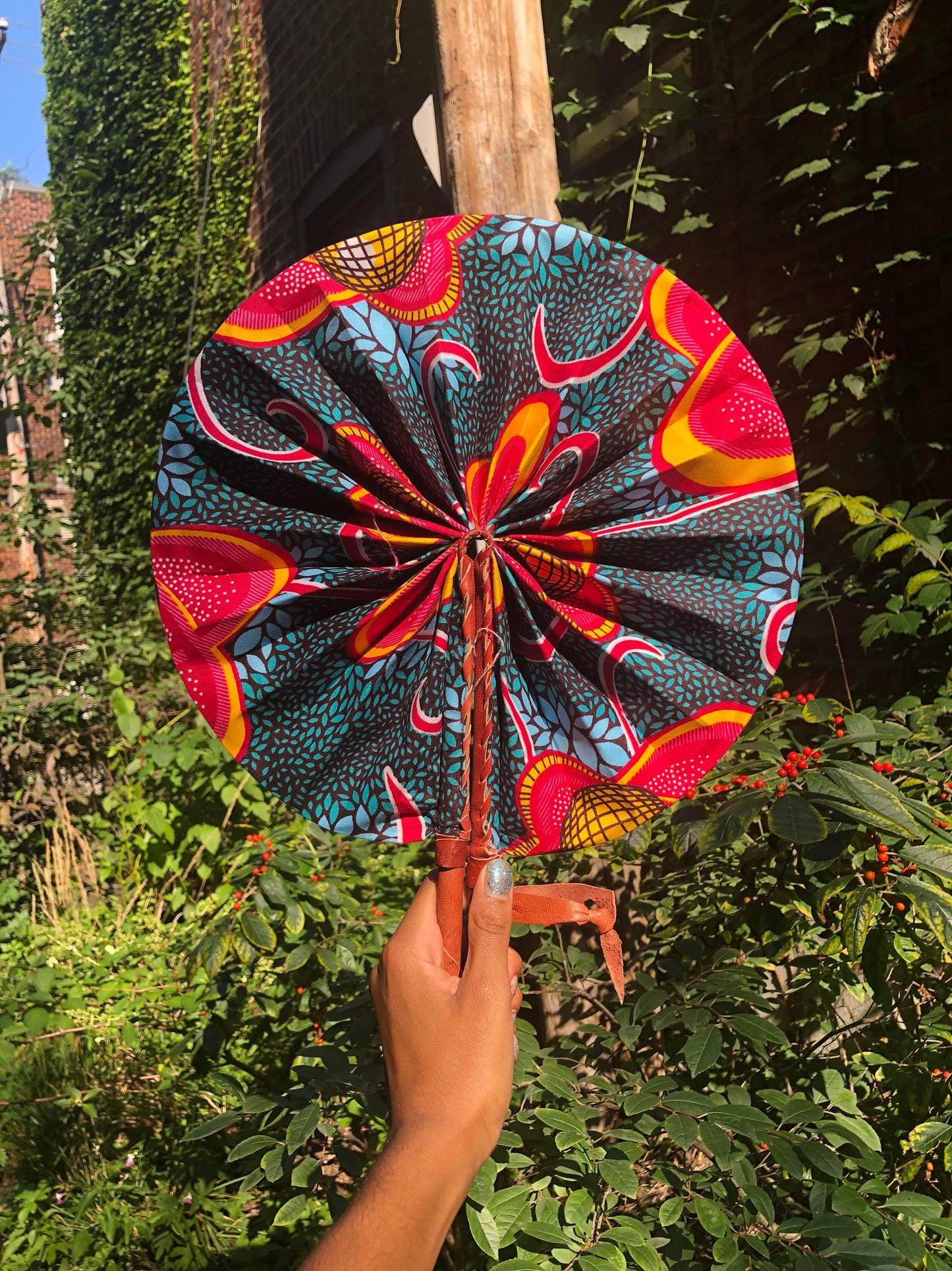 African Wax Print Fan