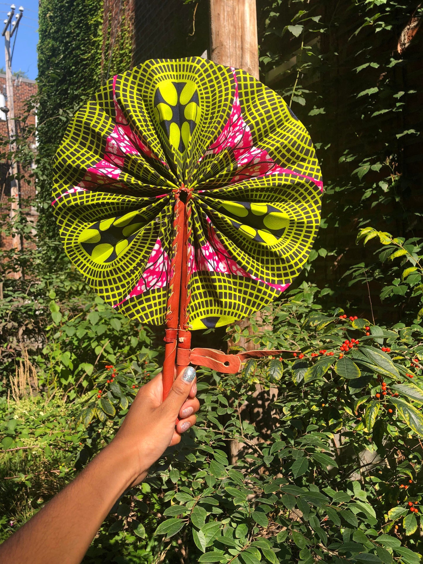 African Wax Print Fan