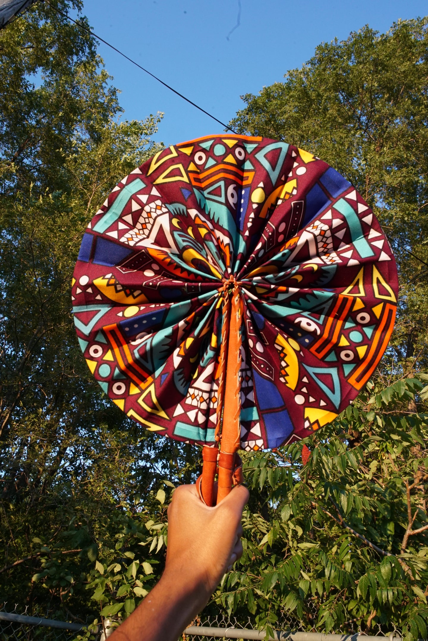 African Wax Print Fan
