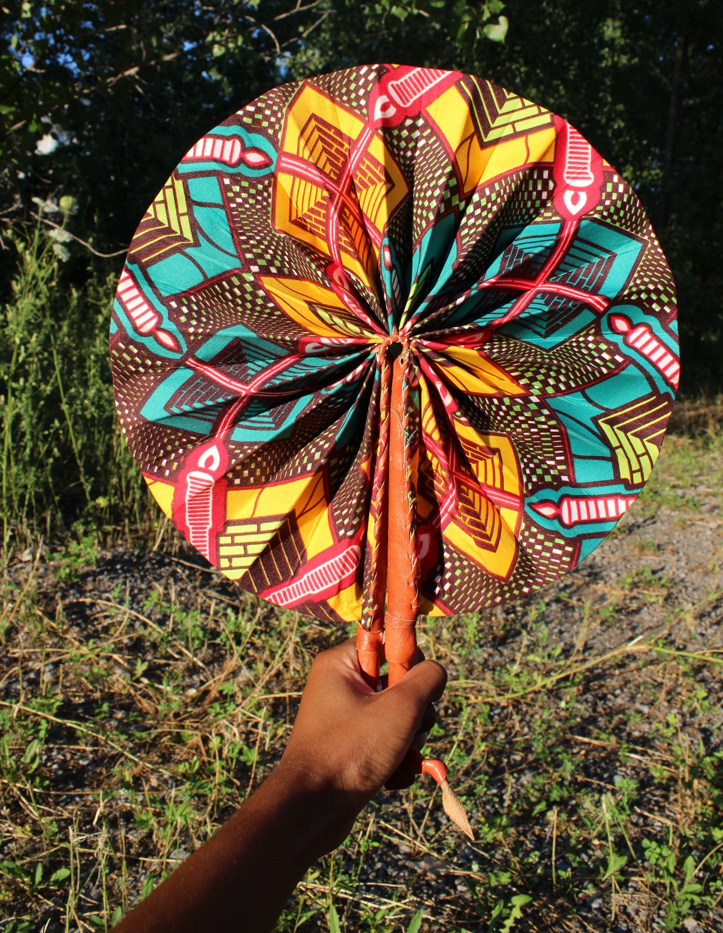 African Wax Print Fan